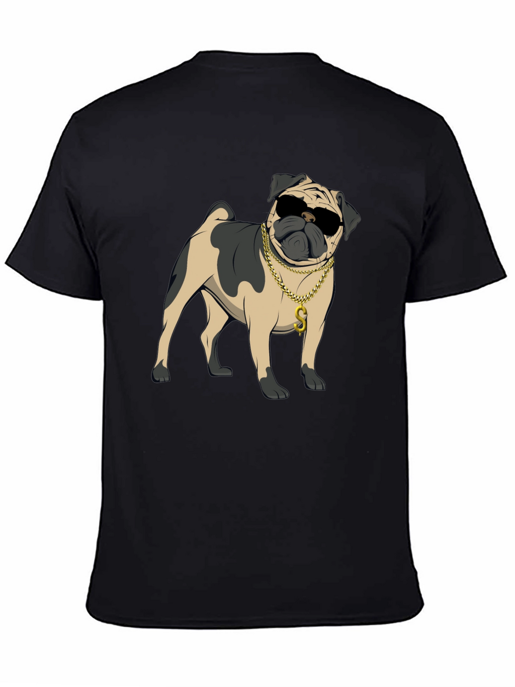 Cool Pug Black T-Shirt