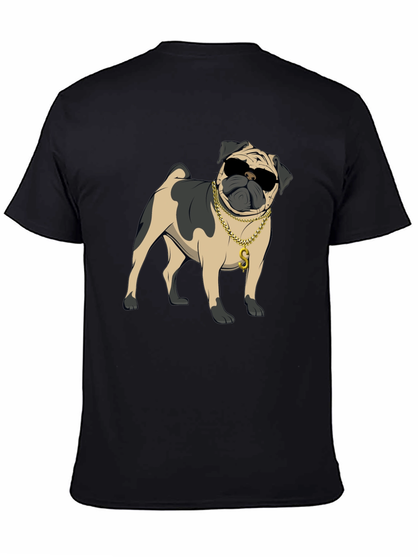 Cool Pug Black T-Shirt