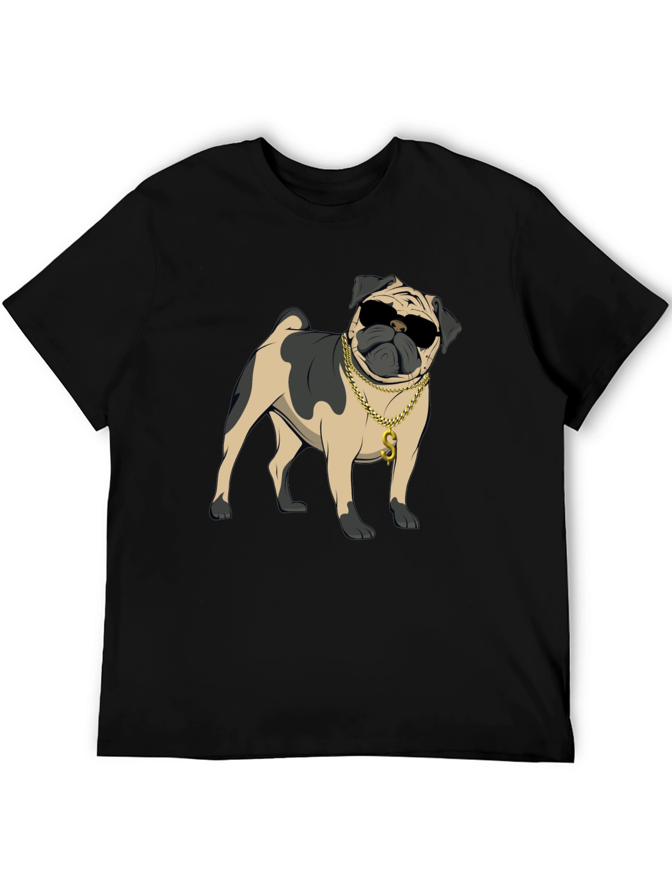 Cool Pug Black T-Shirt