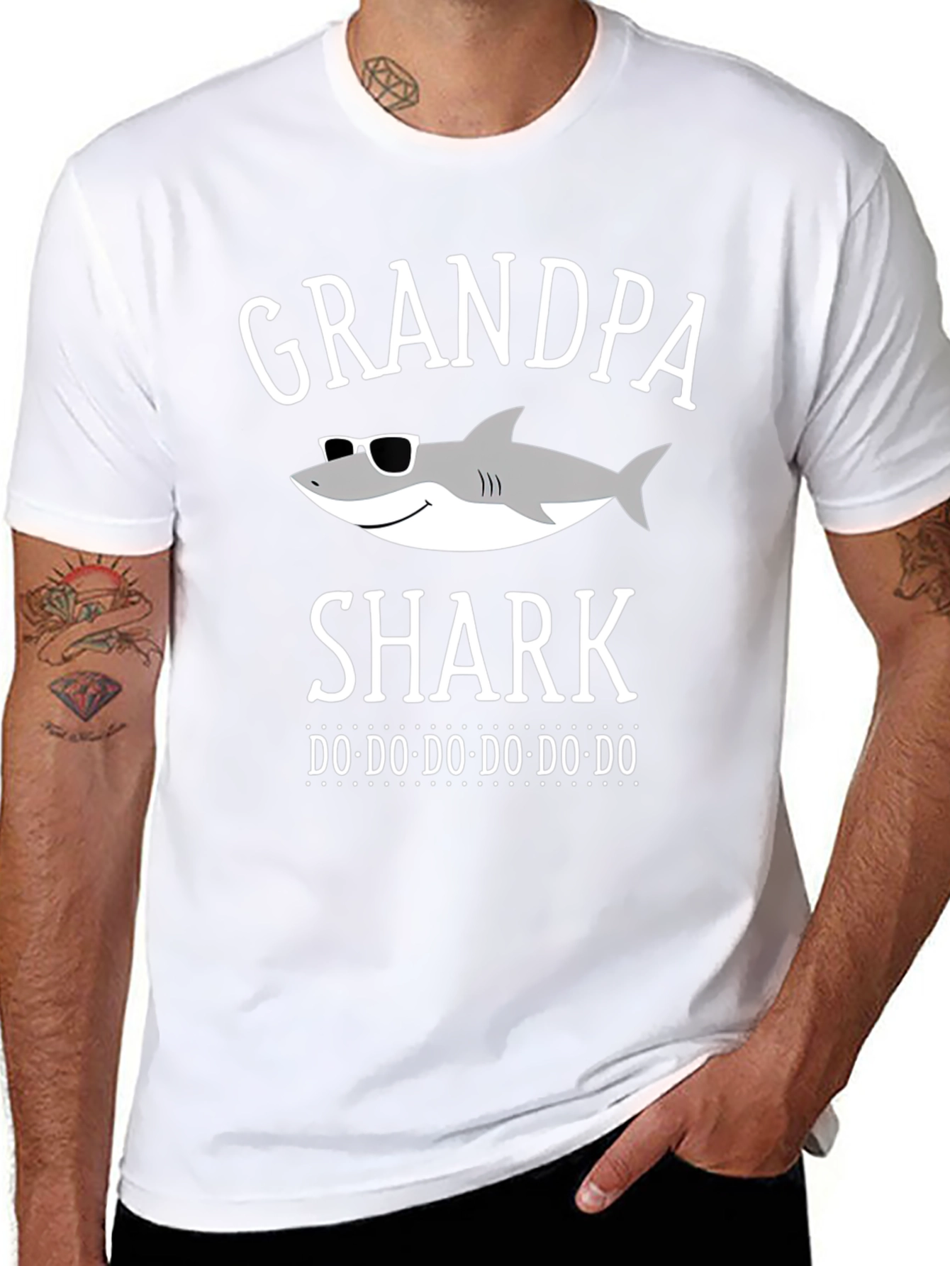 Grandpa Shark T-Shirt - Fun Novelty Tee