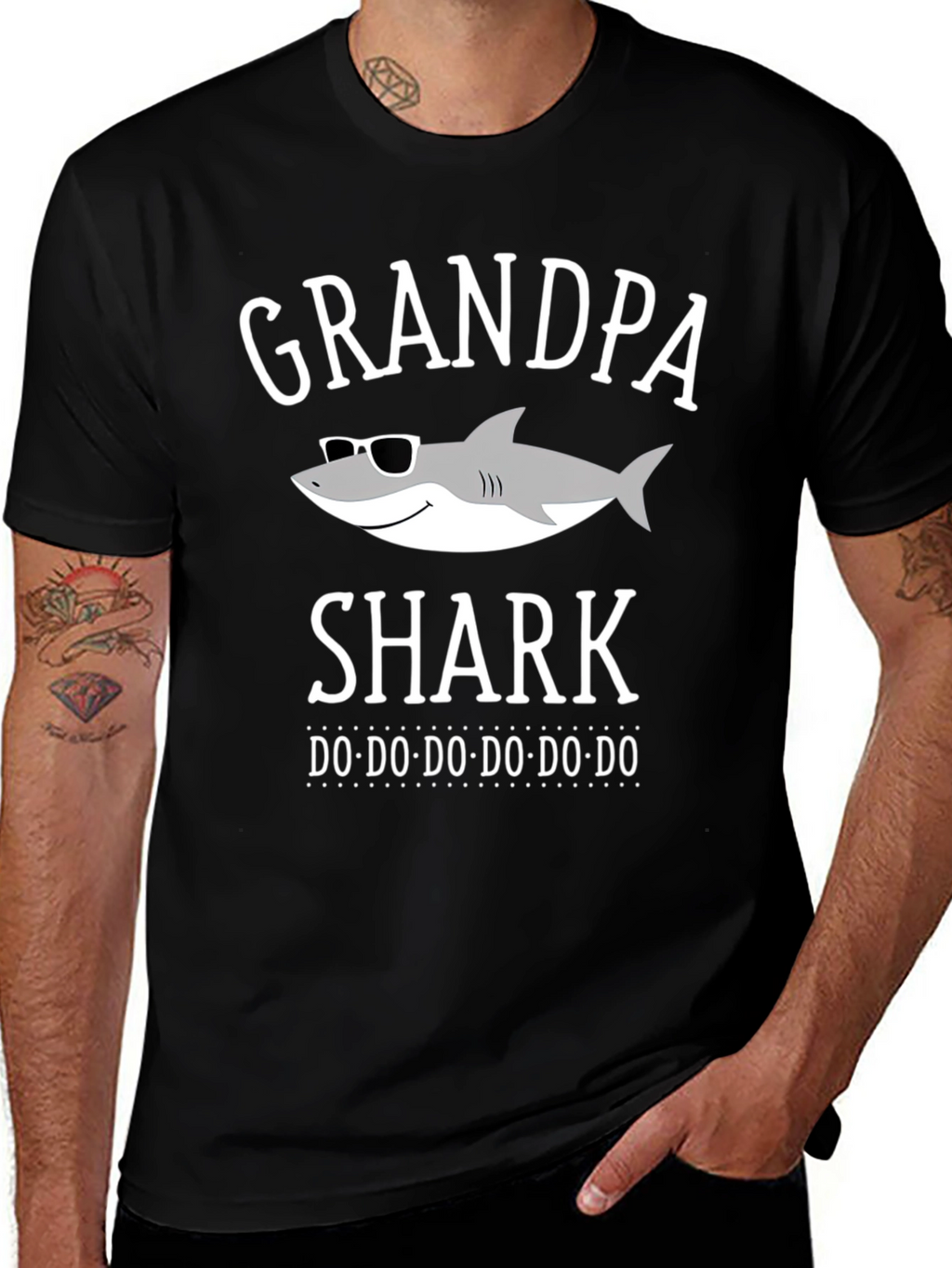 Grandpa Shark T-Shirt - Fun Novelty Tee