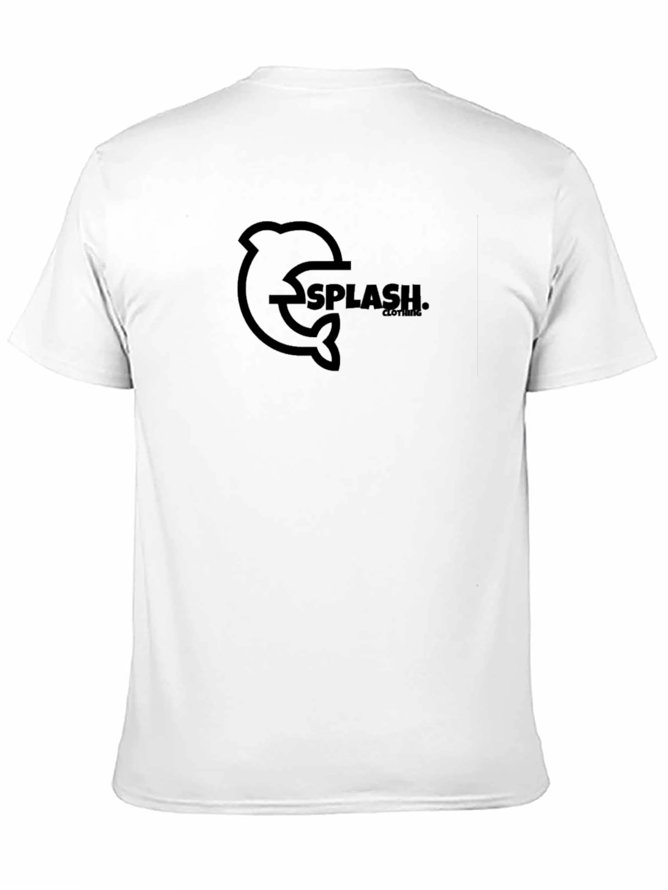 Black Dolphin Splash Graphic T-Shirt