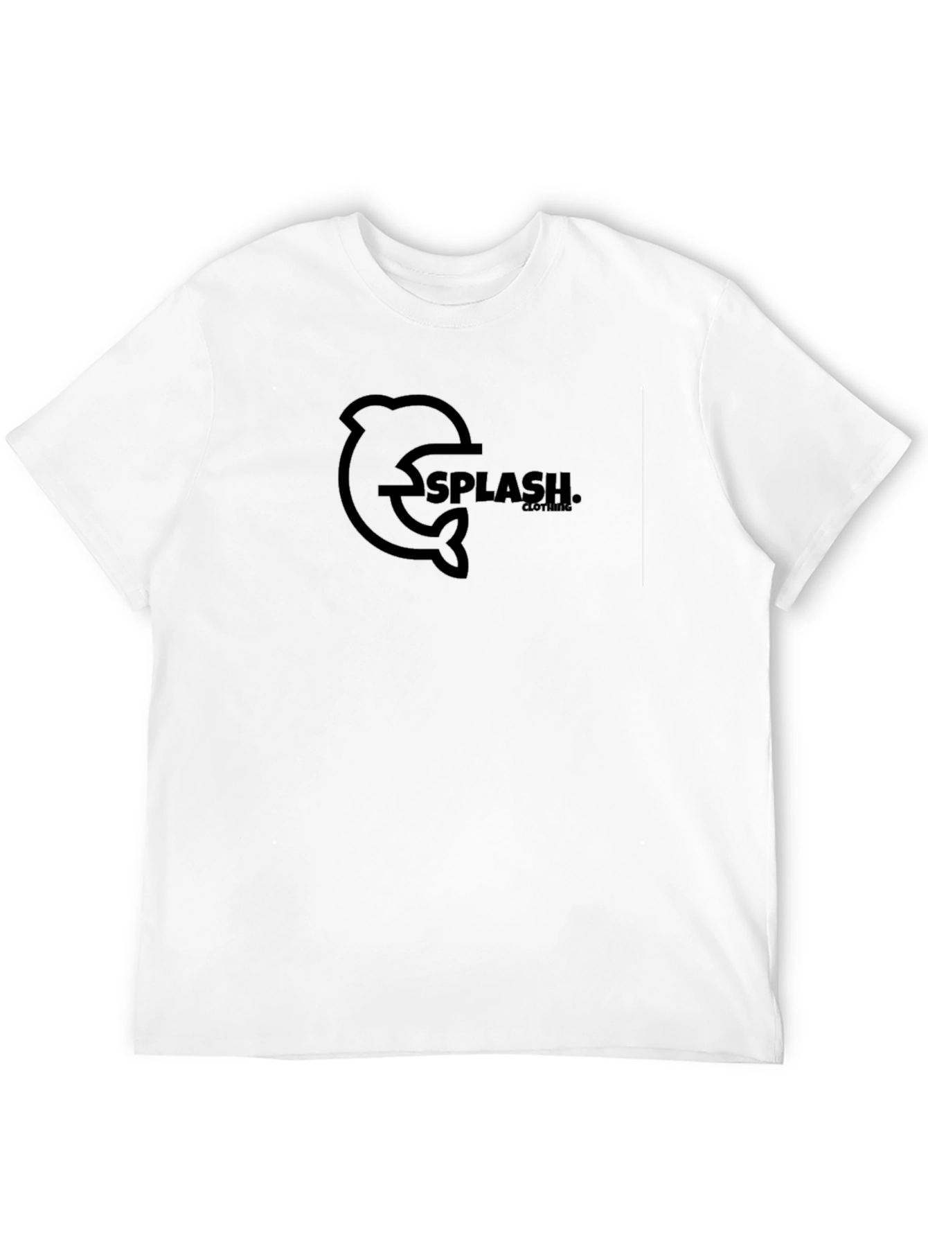 Black Dolphin Splash Graphic T-Shirt