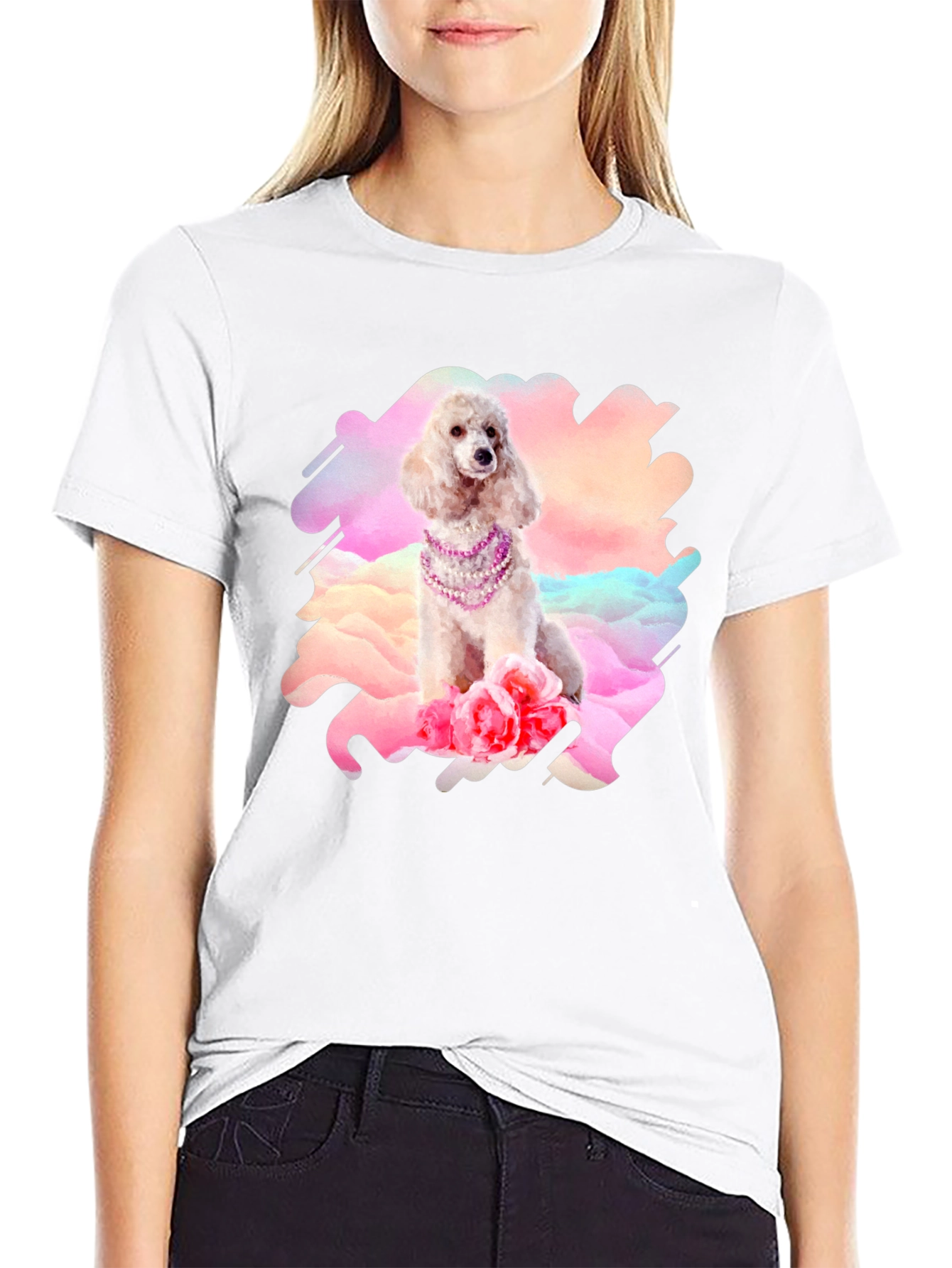 Poodle in Pearls Graphic Tee