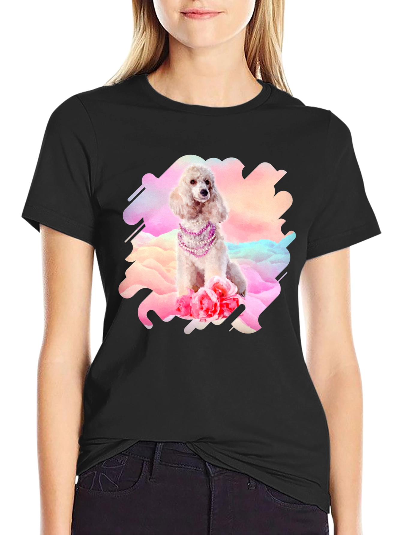 Poodle in Pearls Graphic Tee