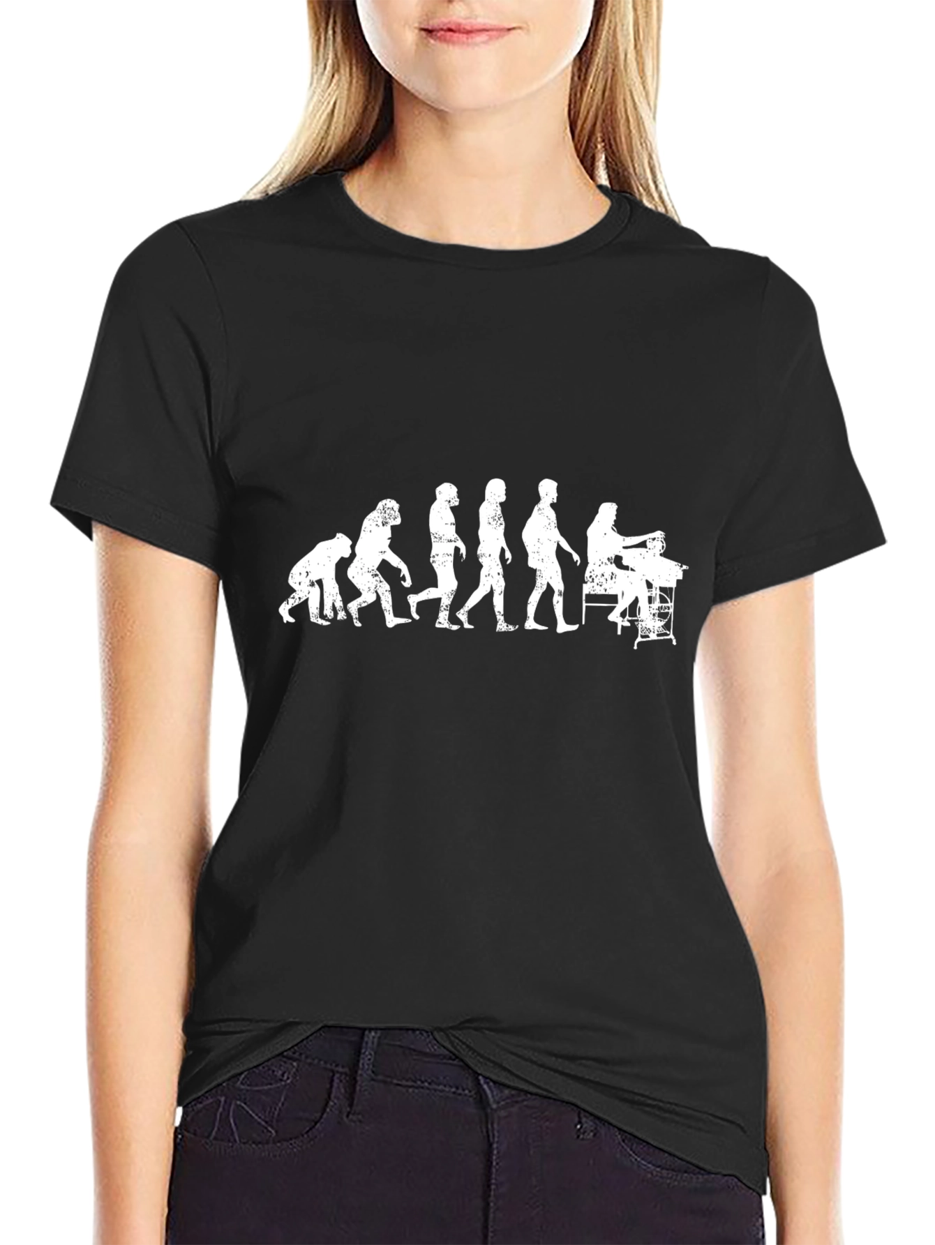 Evolution of Keyboardist T-Shirt - Black