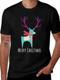 Merry Christmas Reindeer T-Shirt - Holiday Apparel