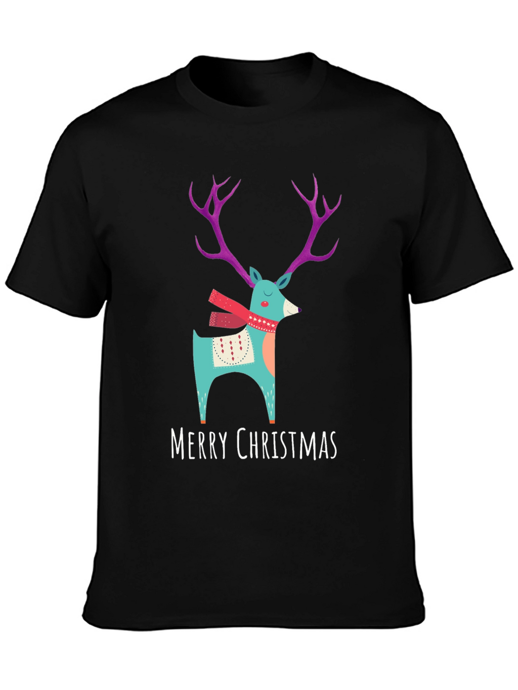 Merry Christmas Reindeer T-Shirt - Holiday Apparel
