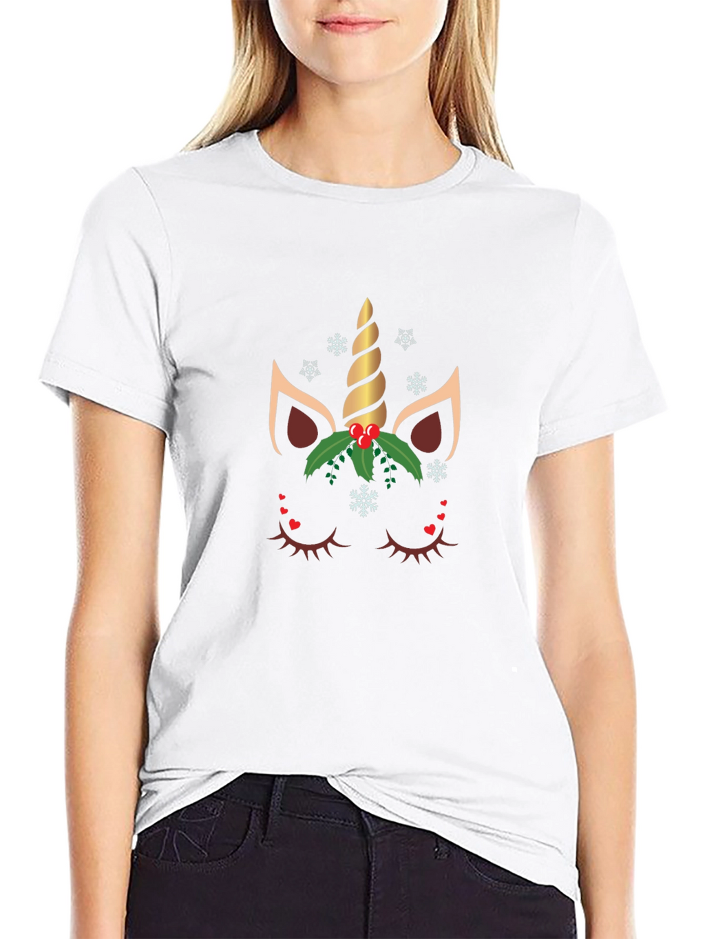 Festive Unicorn Graphic Tee