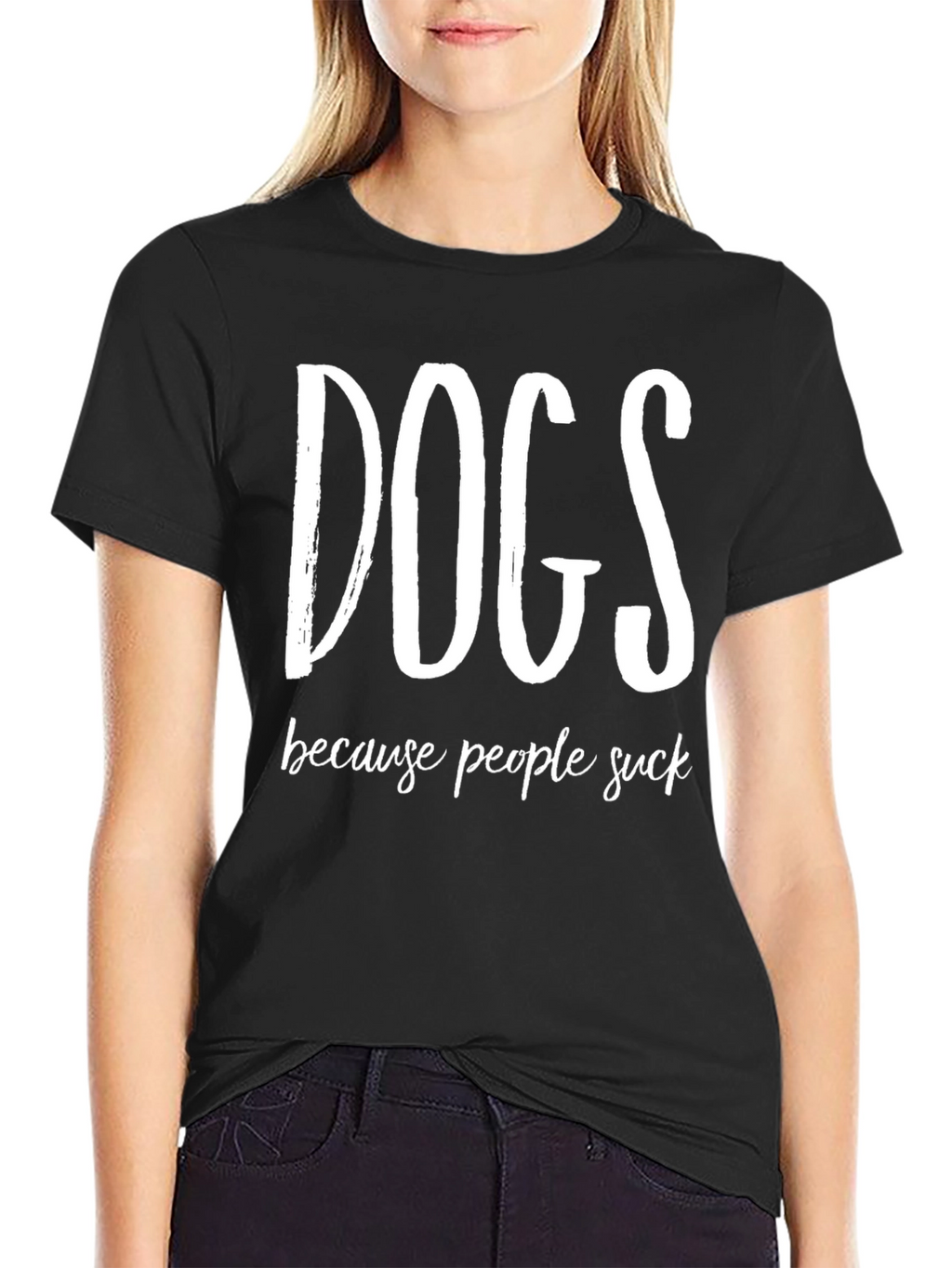 Dogs Because People Suck Funny Graphic Tee