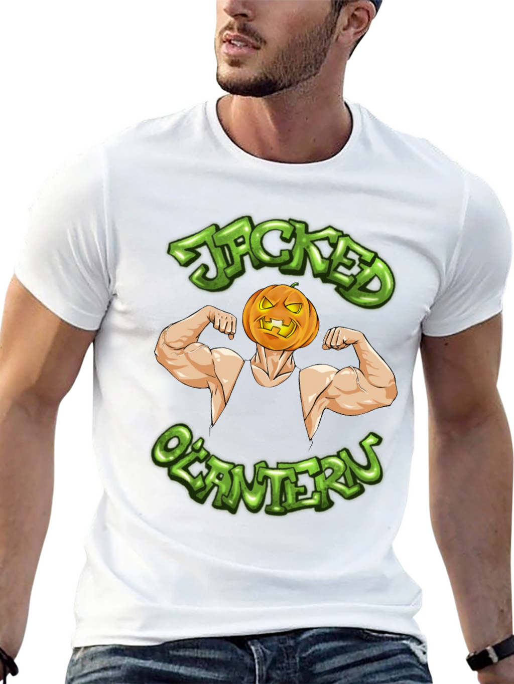 Jacked OLantern Graphic T-Shirt