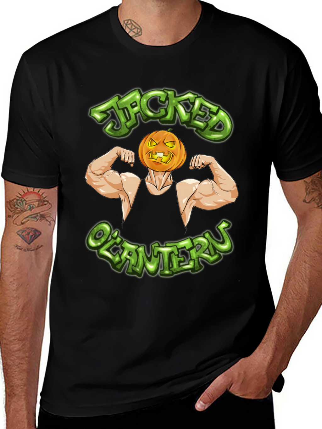 Jacked OLantern Graphic T-Shirt
