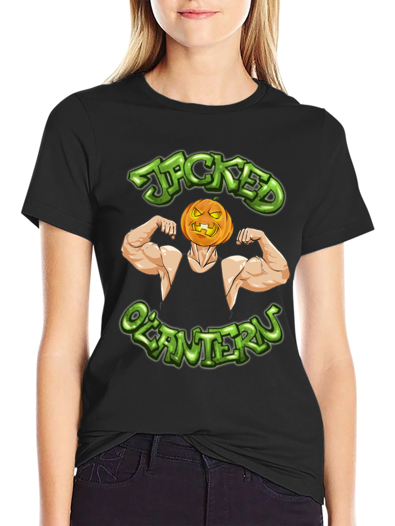 Jacked OLantern Graphic T-Shirt