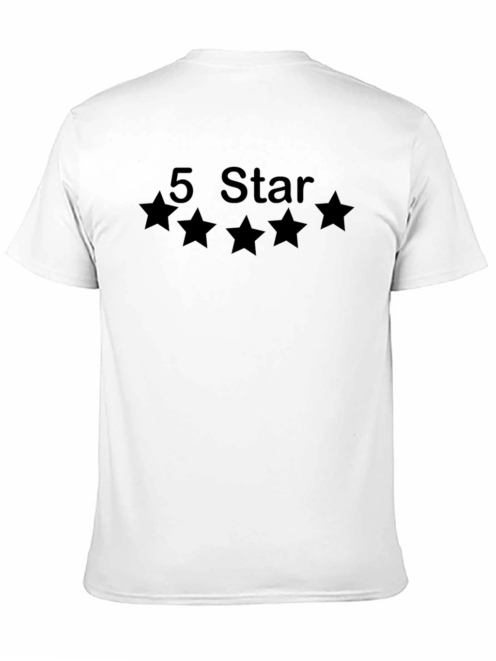 5 Star Graphic T-Shirt - Black Cotton Blend