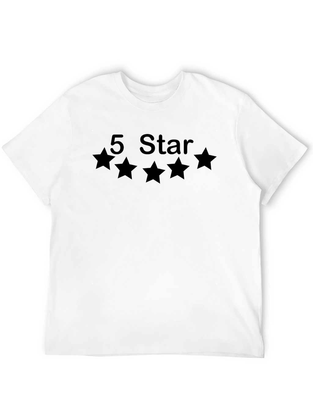 5 Star Graphic T-Shirt - Black Cotton Blend