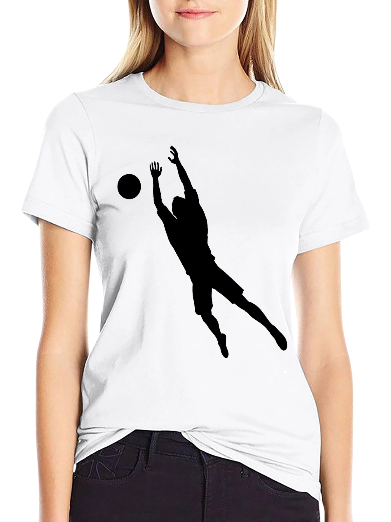 Mens Black Volleyball Graphic Tee