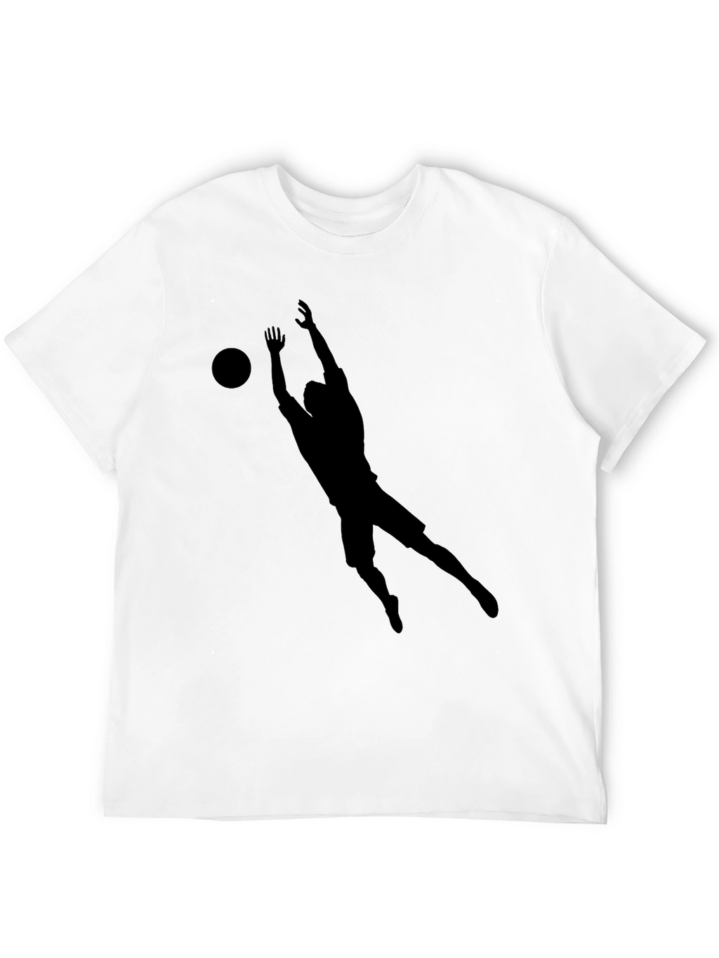 Mens Black Volleyball Graphic Tee
