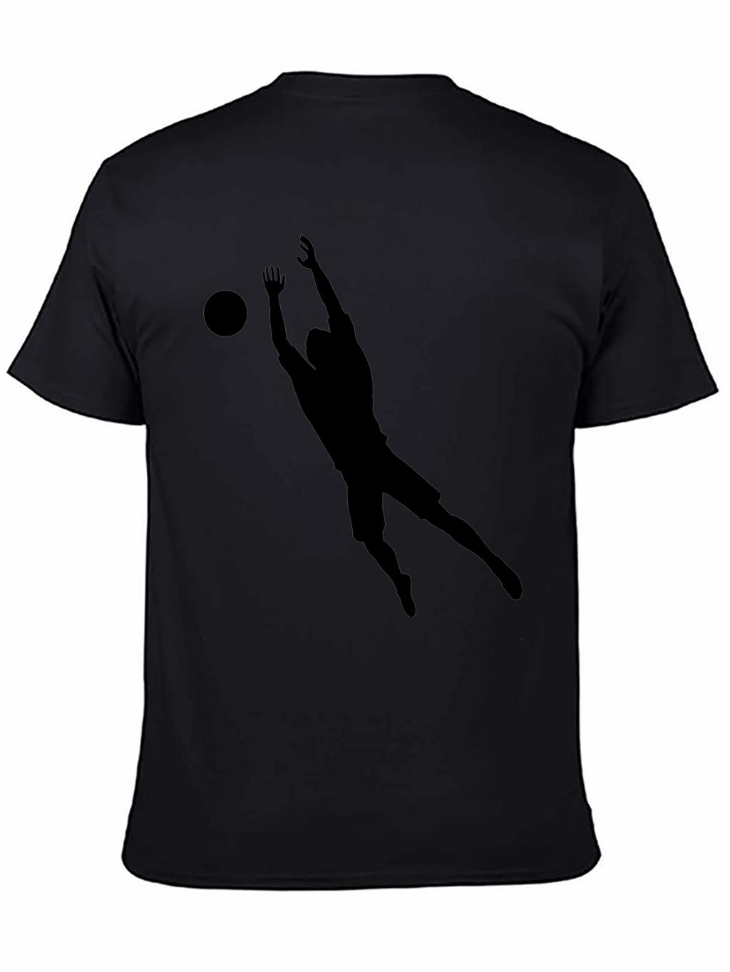 Mens Black Volleyball Graphic Tee