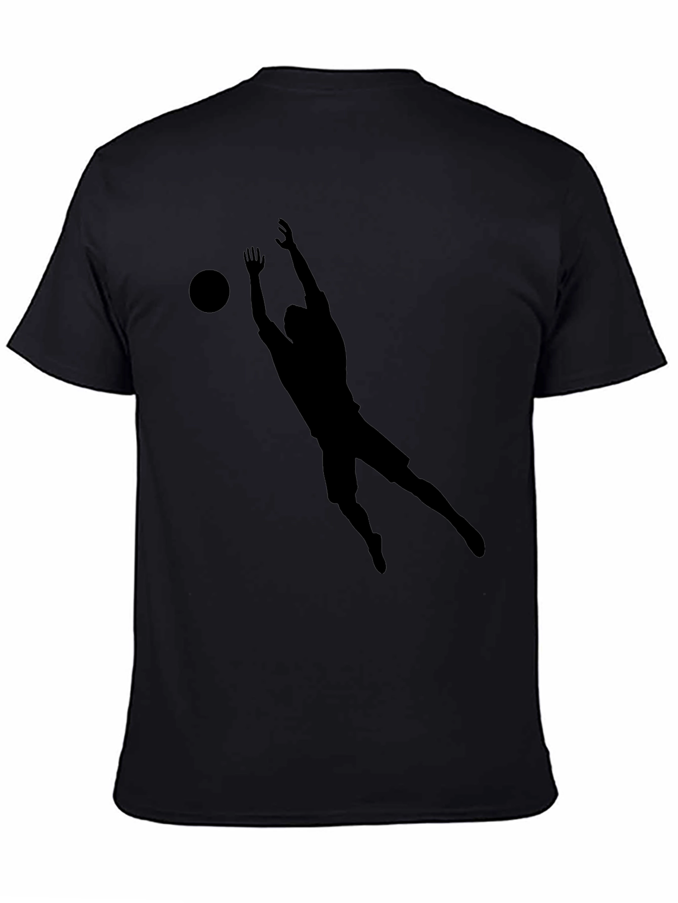 Mens Black Volleyball Graphic Tee