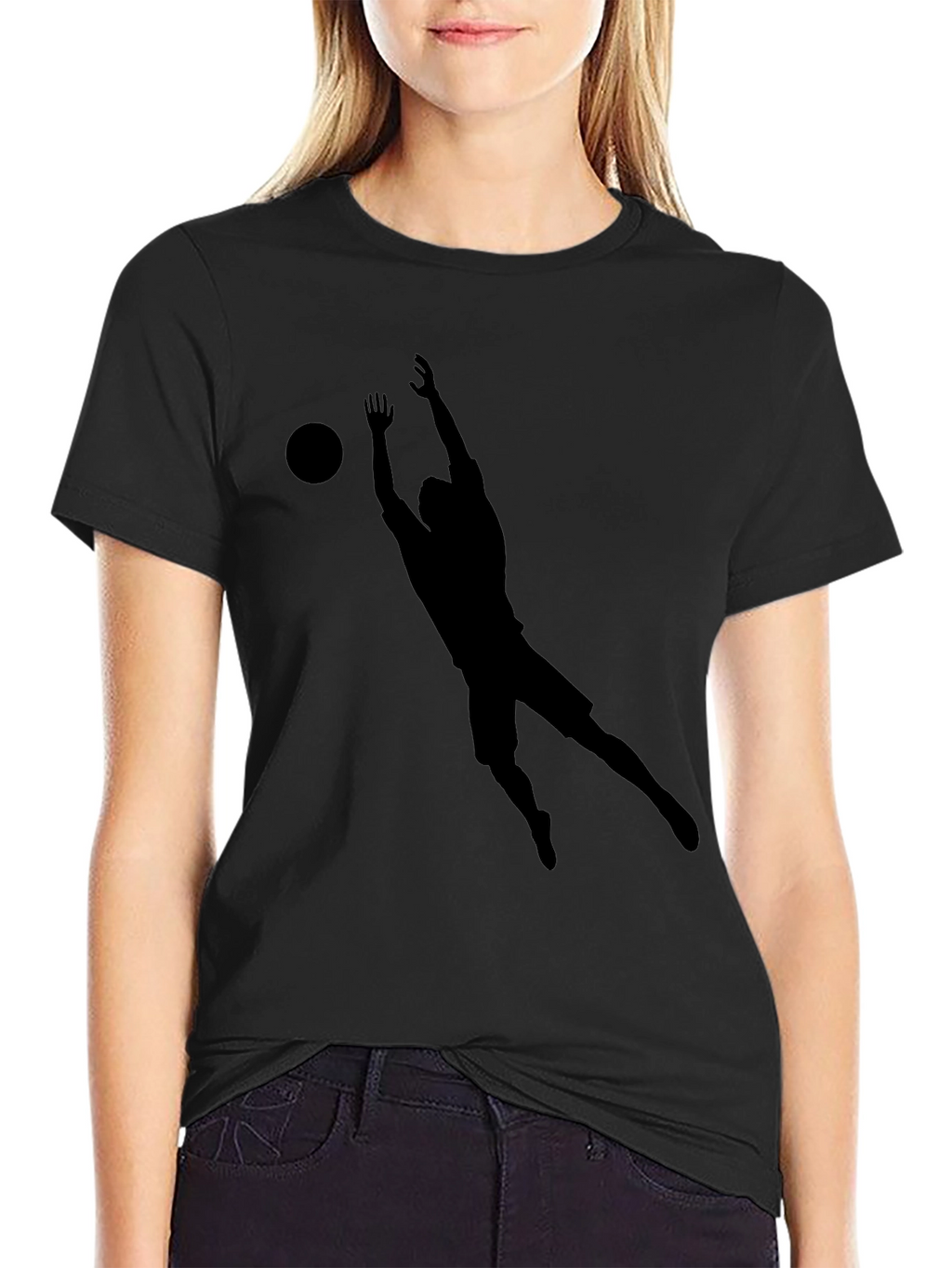 Mens Black Volleyball Graphic Tee