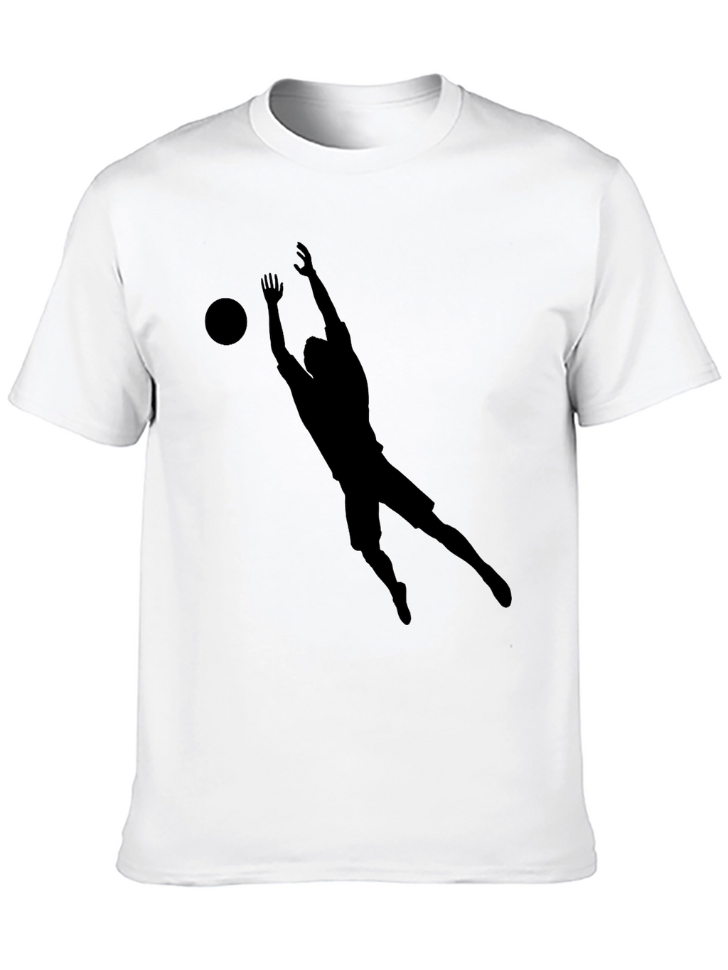 Mens Black Volleyball Graphic Tee