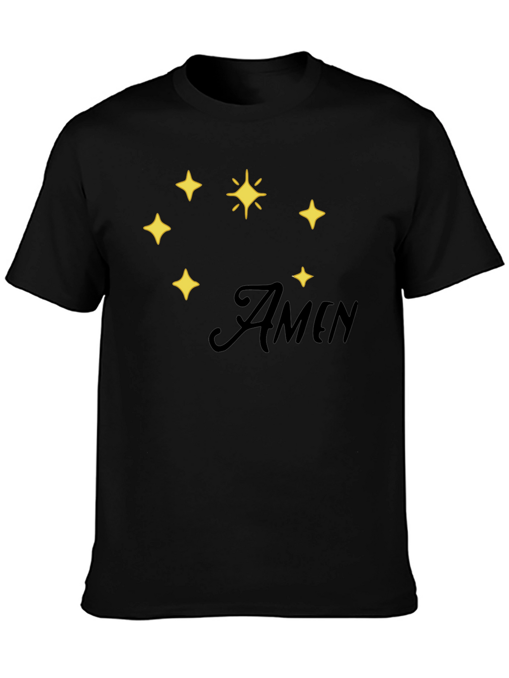 Amen Stars Graphic Black T-Shirt