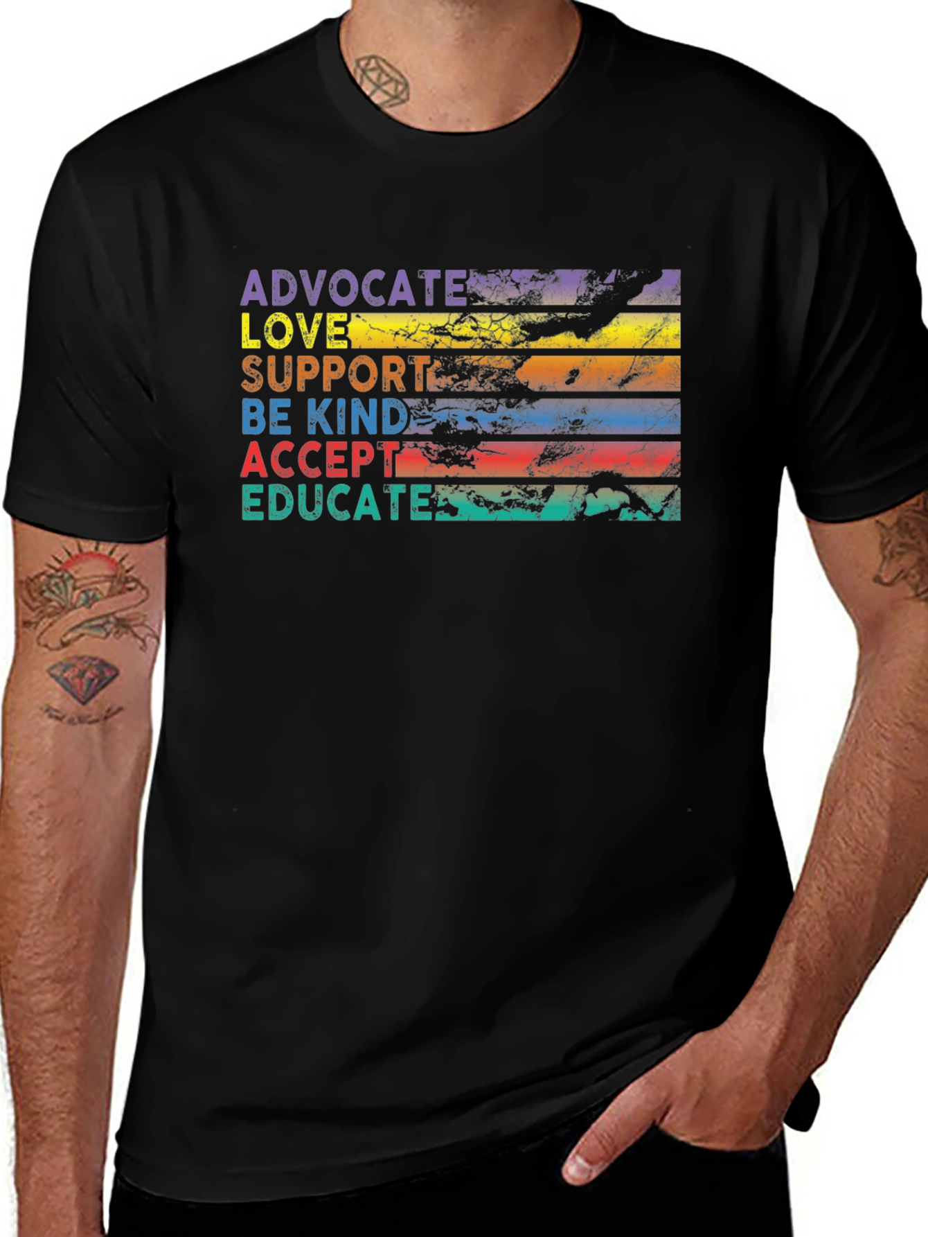 Advocate Love Support Kindness Acceptance Education Tee