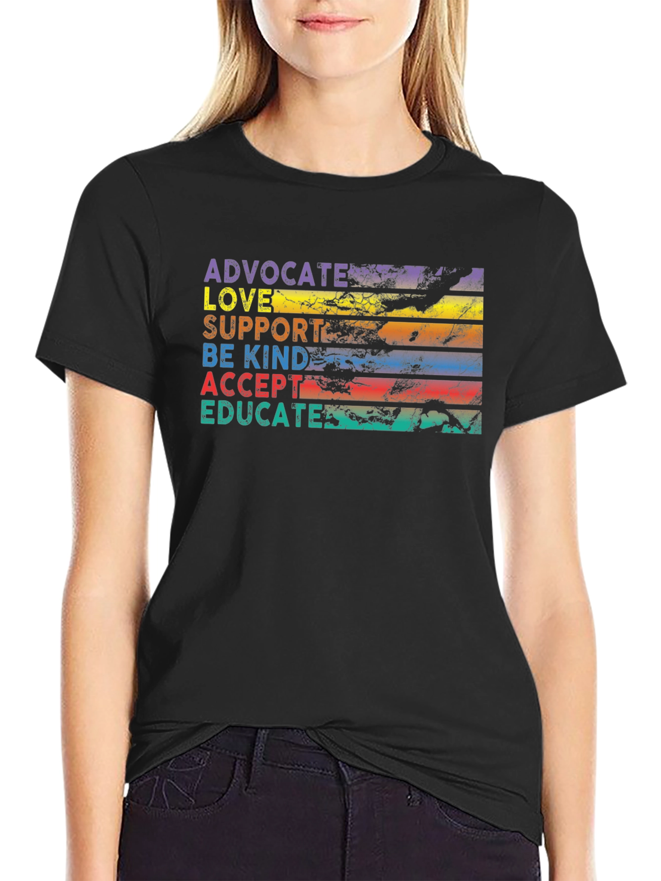 Advocate Love Support Kindness Acceptance Education Tee