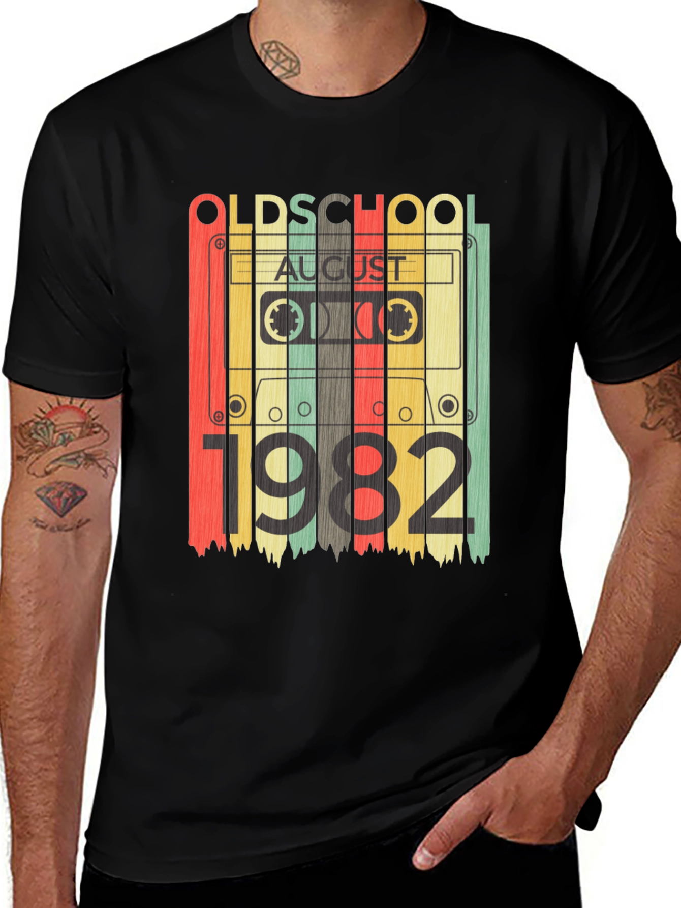 Old School August 1982 Cassette Tape T-Shirt