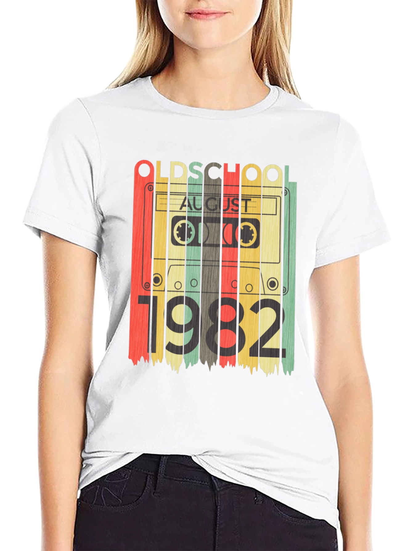 Old School August 1982 Cassette Tape T-Shirt