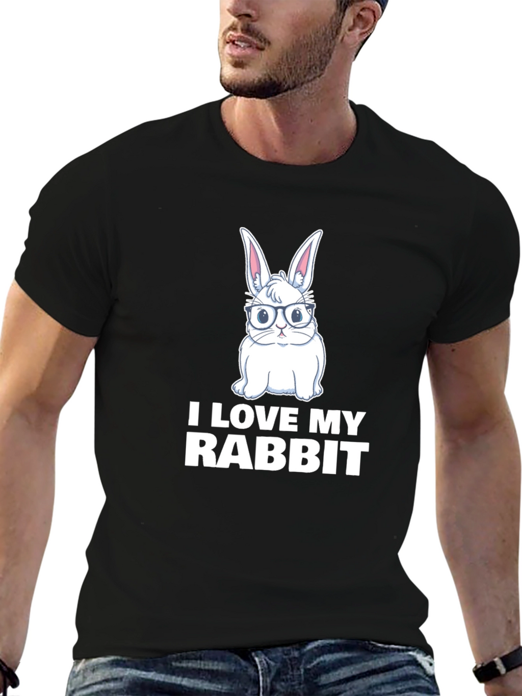 I Love My Rabbit Graphic T-Shirt