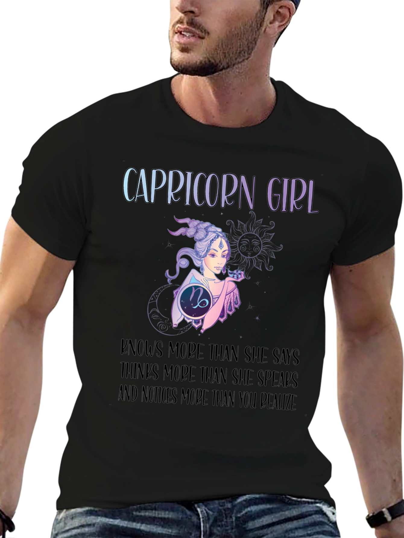 Capricorn Girl T-Shirt: Zodiac Constellation Tee