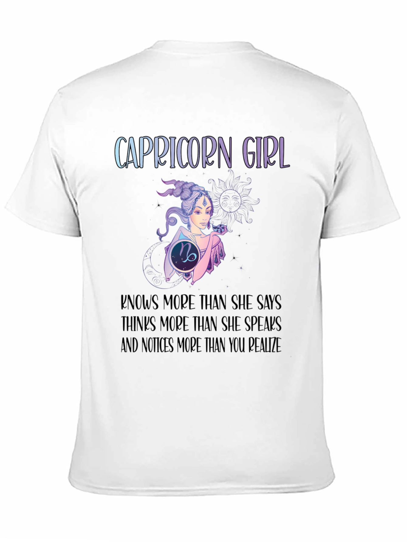 Capricorn Girl T-Shirt: Zodiac Constellation Tee