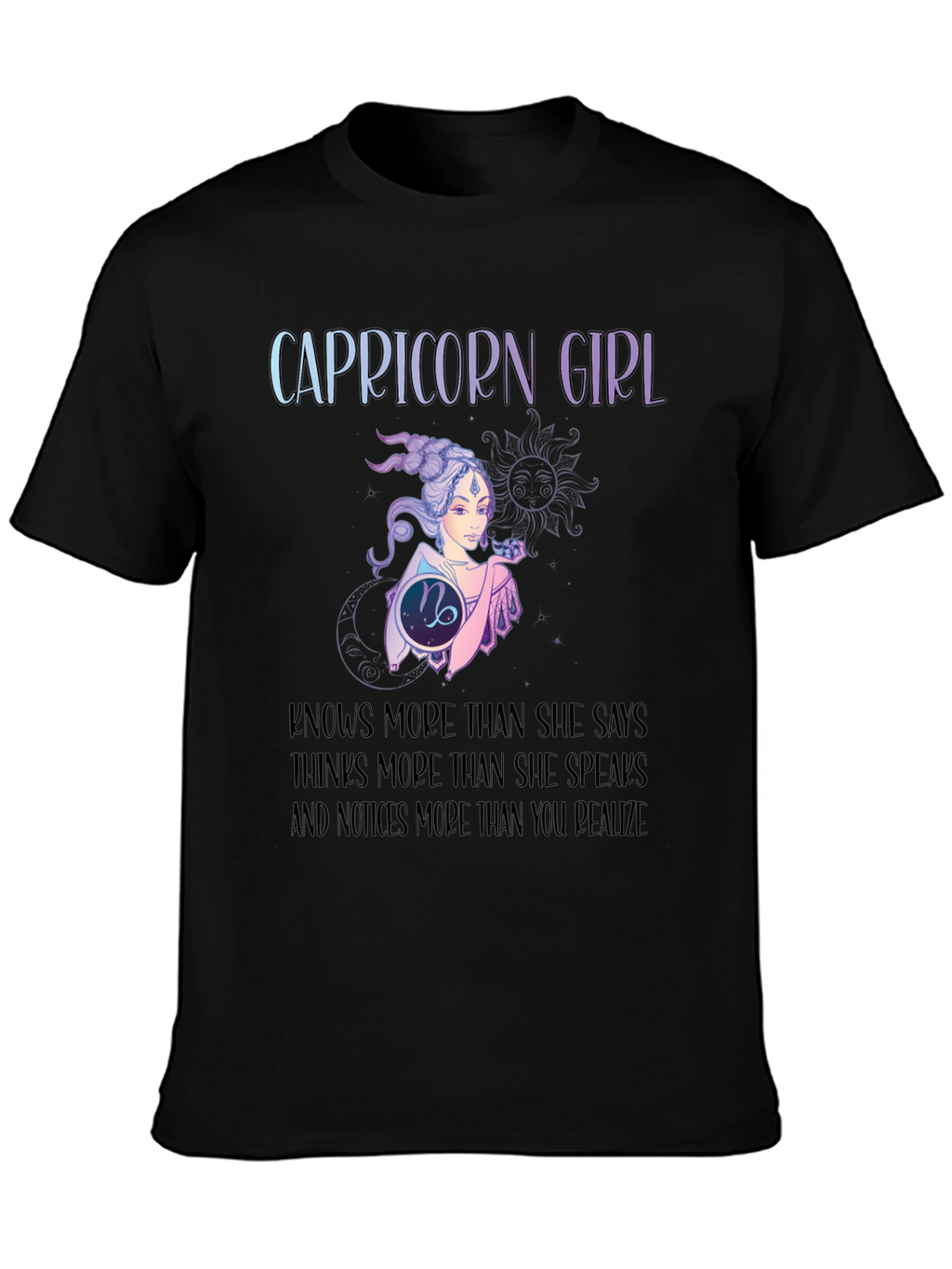 Capricorn Girl T-Shirt: Zodiac Constellation Tee
