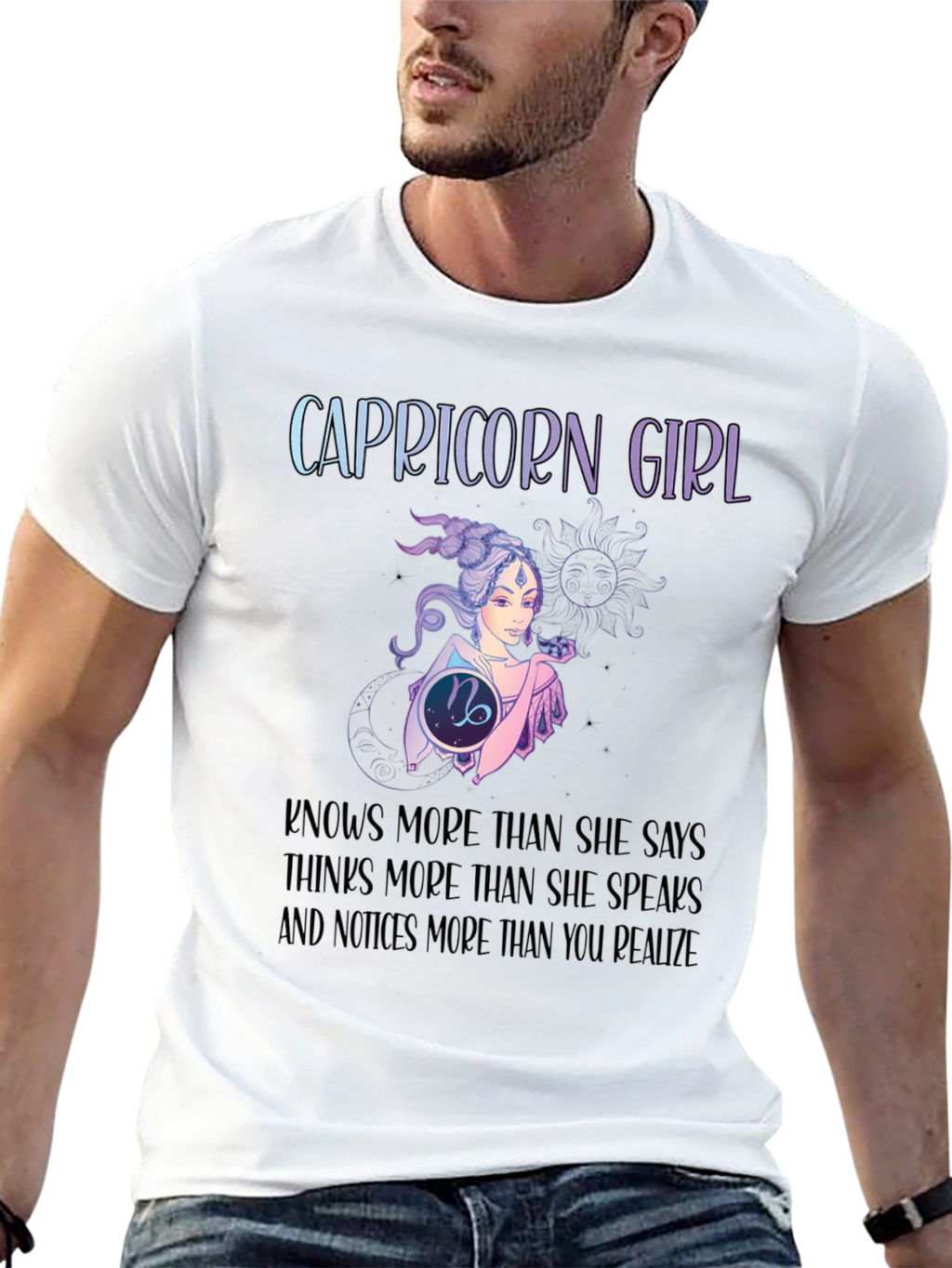 Capricorn Girl T-Shirt: Zodiac Constellation Tee