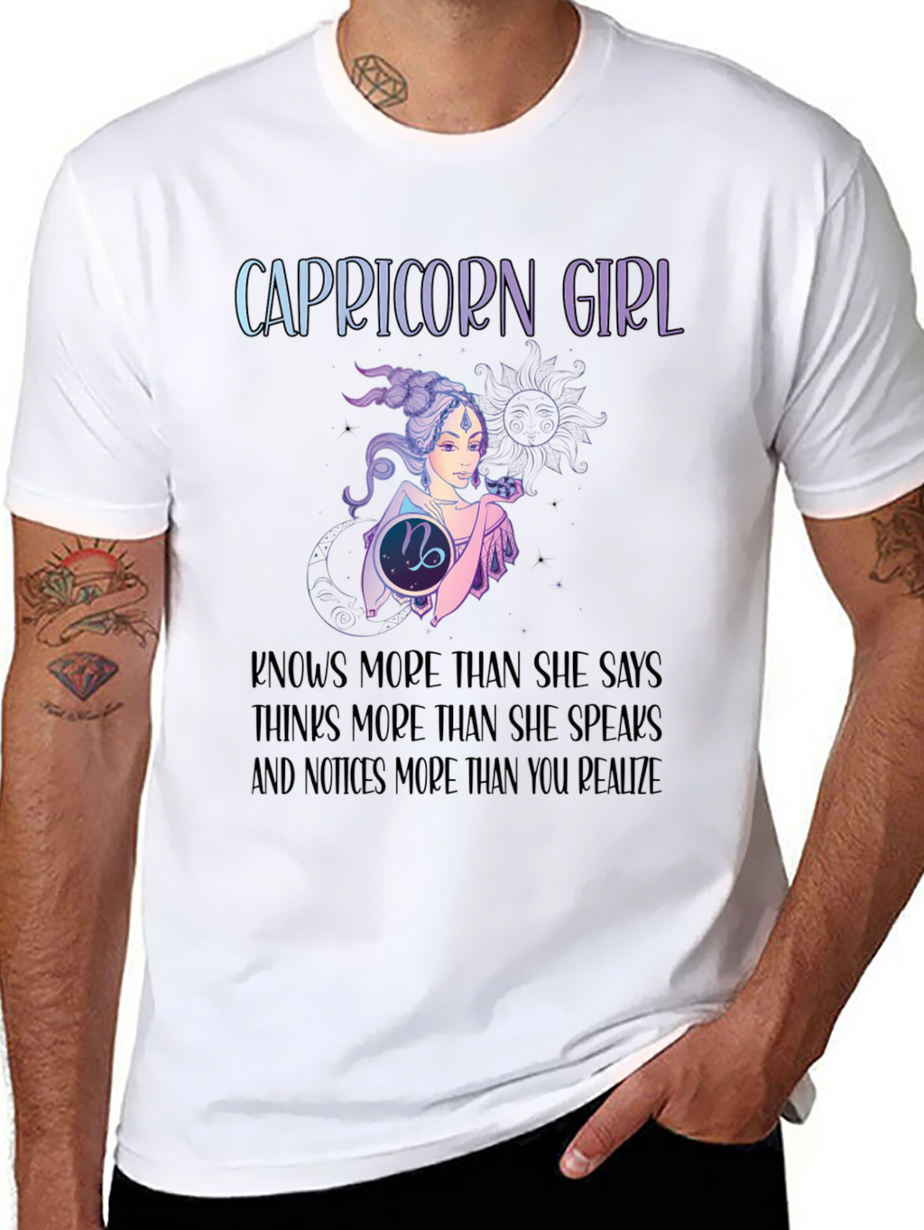 Capricorn Girl T-Shirt: Zodiac Constellation Tee
