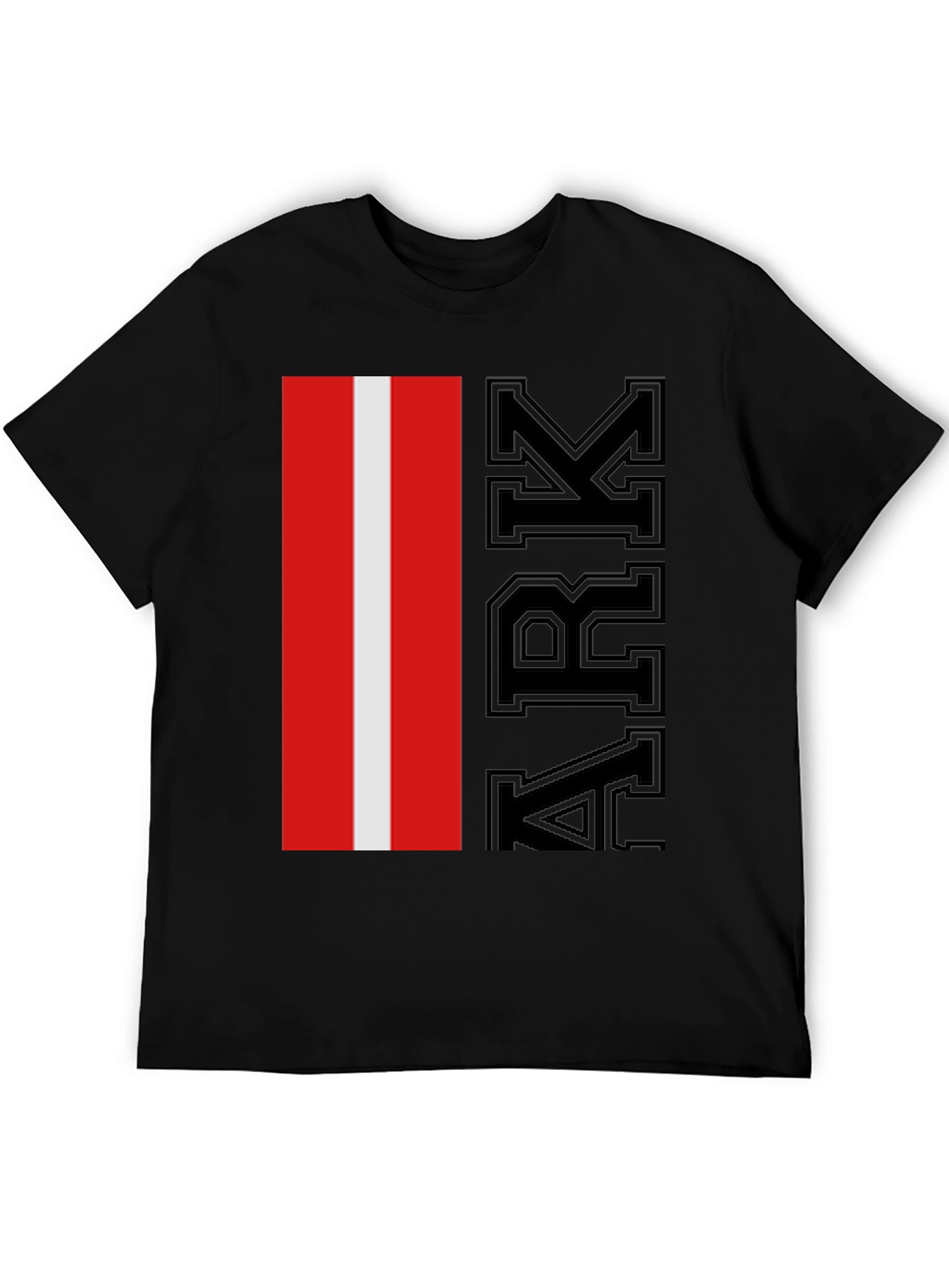 ARK Red & White Stripe Graphic T-Shirt