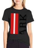 ARK Red & White Stripe Graphic T-Shirt