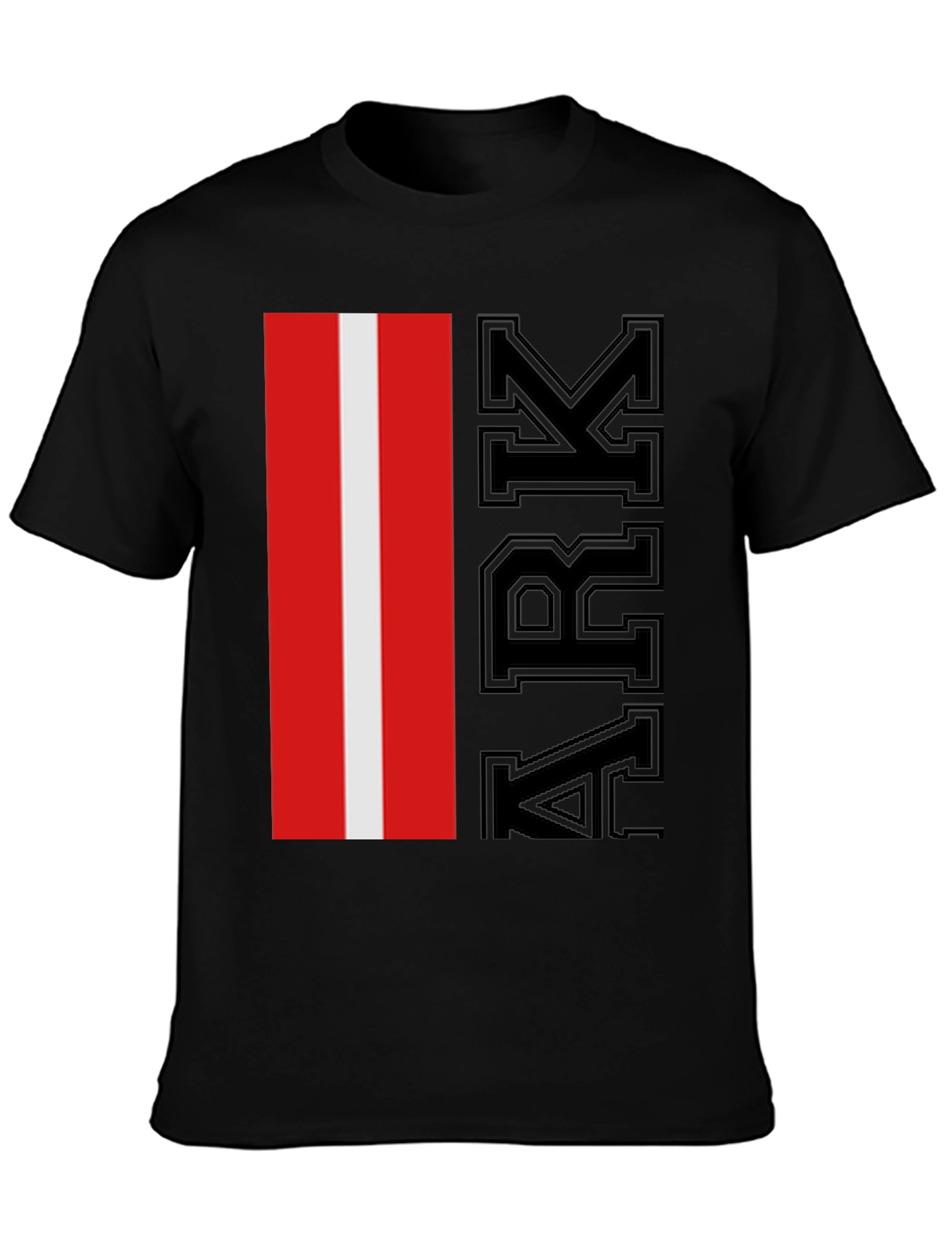 ARK Red & White Stripe Graphic T-Shirt