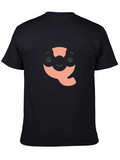 Quokka Character Graphic Black T-Shirt