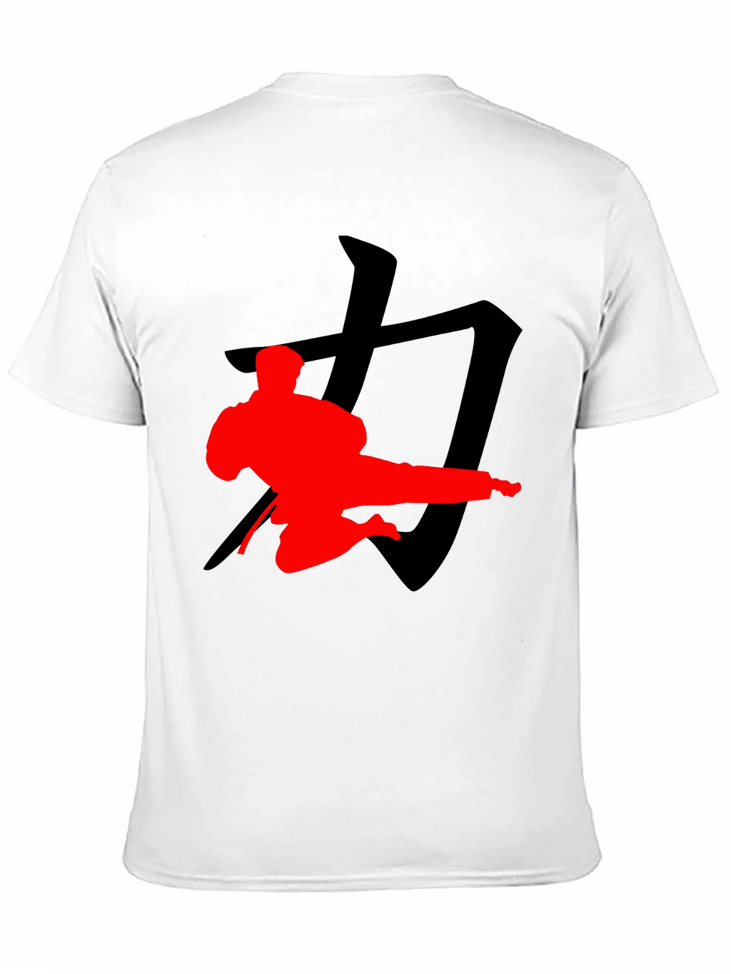 Karate Silhouette Graphic Tee - Black