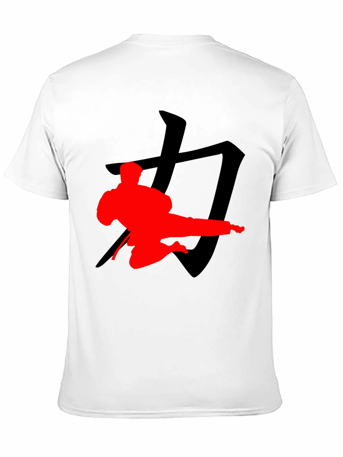Karate Silhouette Graphic Tee - Black