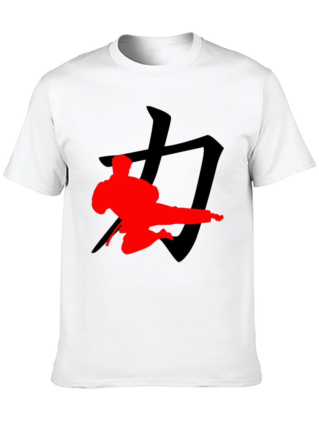 Karate Silhouette Graphic Tee - Black