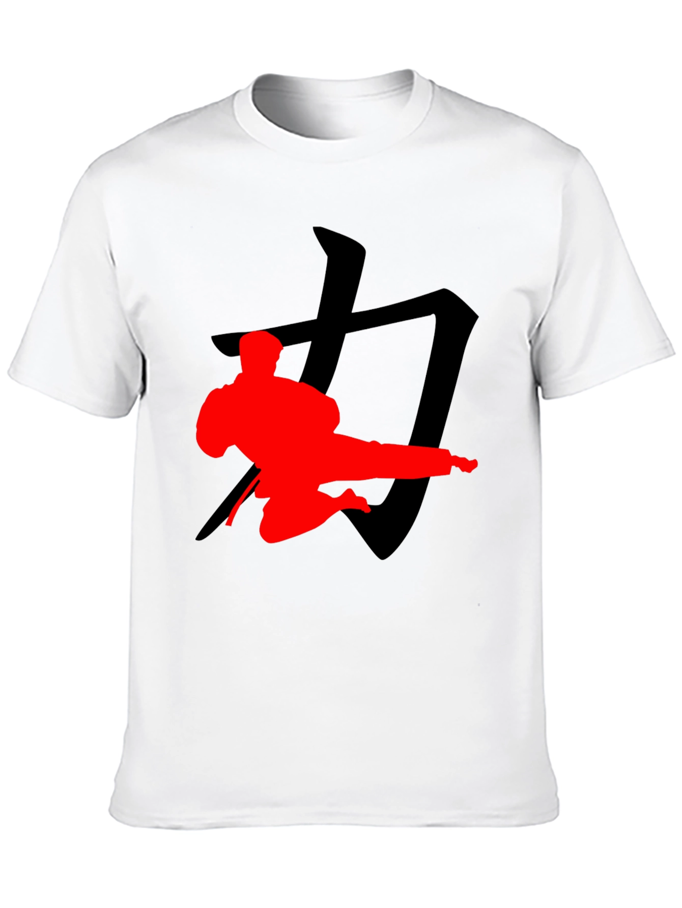 Karate Silhouette Graphic Tee - Black