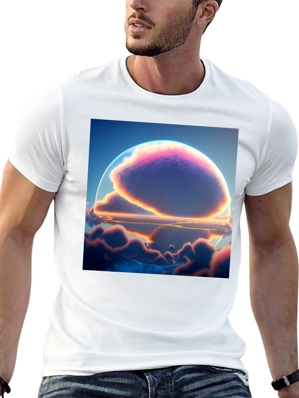Surreal Cloudscape Graphic T-Shirt