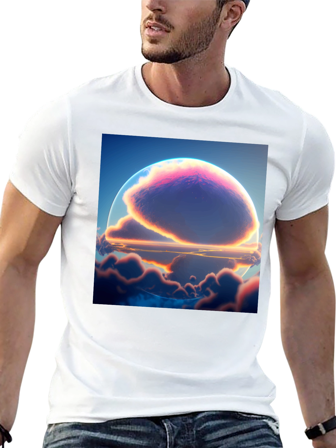 Surreal Cloudscape Graphic T-Shirt