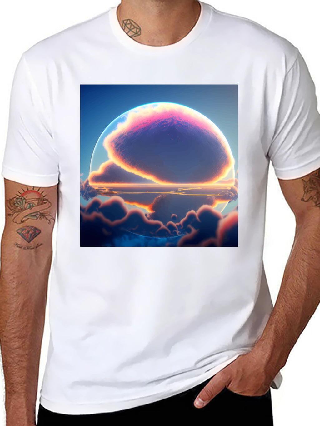 Surreal Cloudscape Graphic T-Shirt