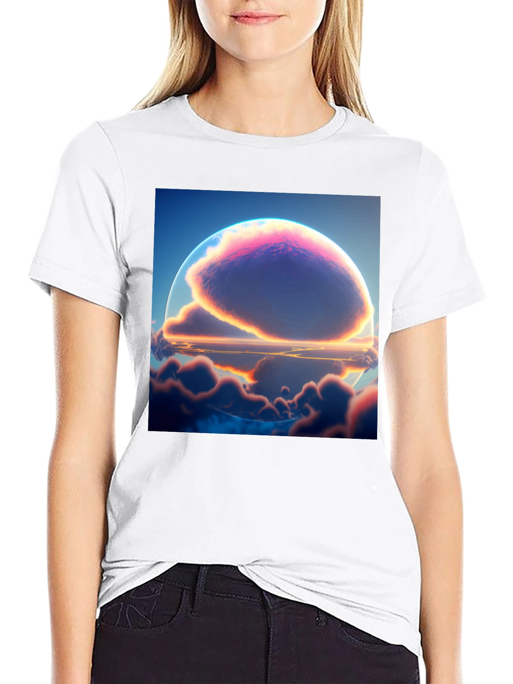 Surreal Cloudscape Graphic T-Shirt