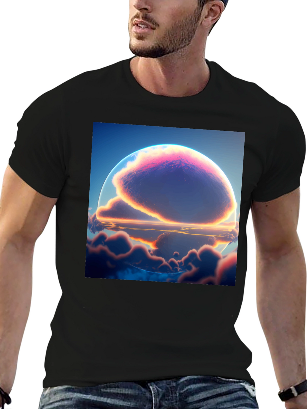 Surreal Cloudscape Graphic T-Shirt