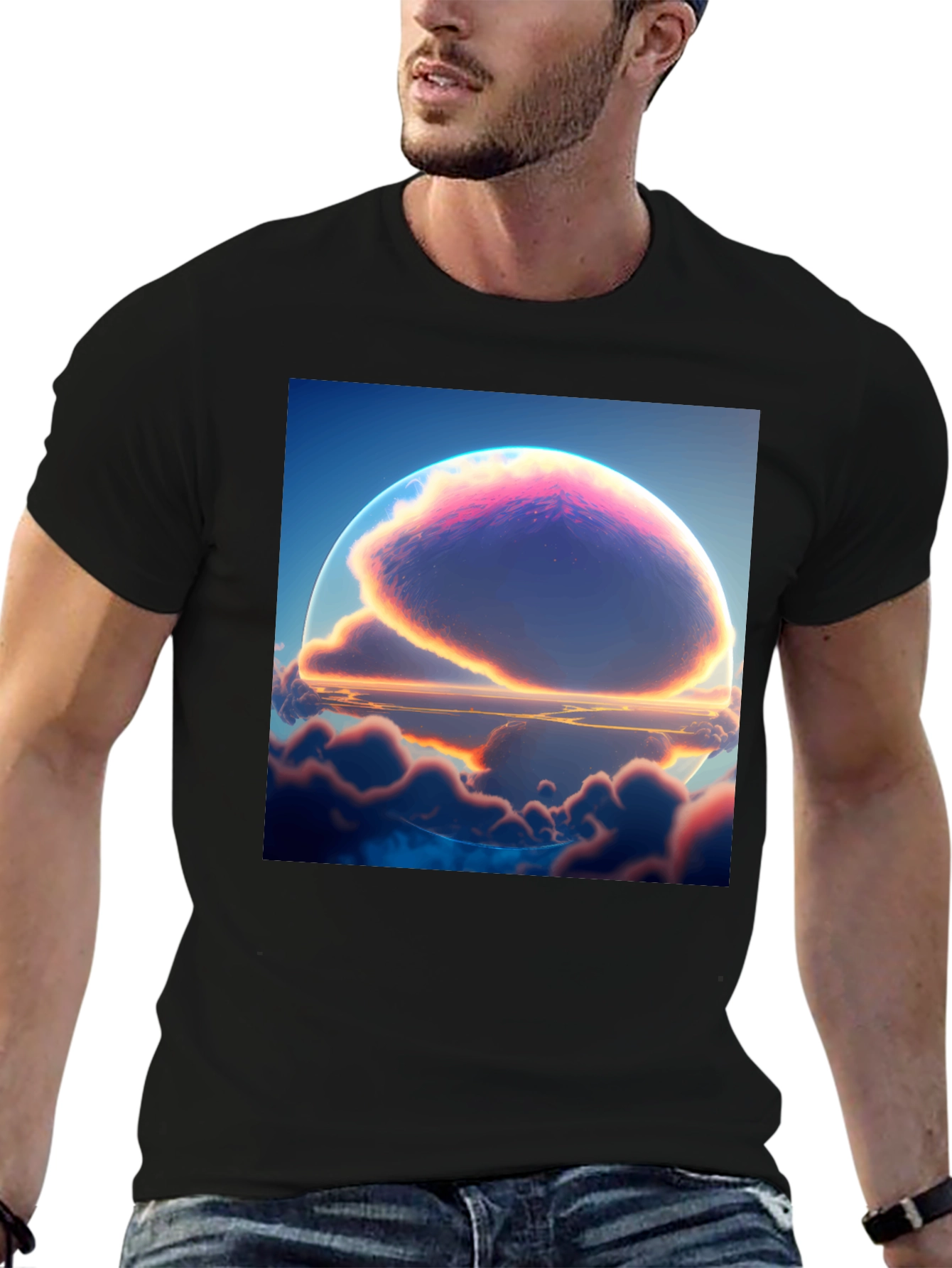 Surreal Cloudscape Graphic T-Shirt